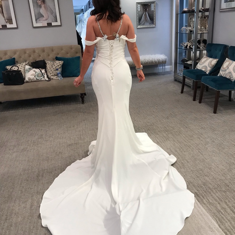 Sophia Tolli Y21976 Ines Beaded Straps Bridal Dress w/ bustle - Picture 3 of 16